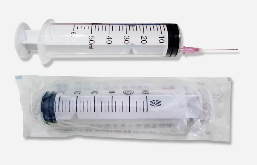 一次性使用无菌注射器 带针 注射器 50(附加标尺至60)mL 注射针 1.2mm*38mm TWLB