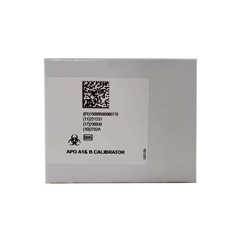 载脂蛋白校准品 水平1:1×2mL(白盖);水平2:1×2mL(黄盖);水平3:1×2mL(橙盖);水平4:1×2mL(红盖);水平5:1×2mL(黑盖)