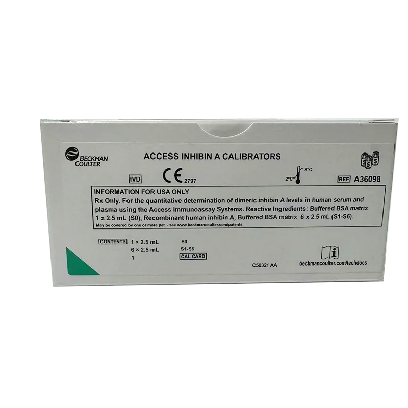 贝克曼 抑制素A校准品 校准品0(S0):2.5 mL/瓶,校准品1(S1):2.5 mL/瓶, 校准品2(S2):2.5 mL/瓶,校准品3(S3):2.5 mL/瓶, 校准品4(S4):2.5 mL/瓶,校准品5(S5):2.5 mL/瓶, 校准品6(S6):2.5 mL/瓶