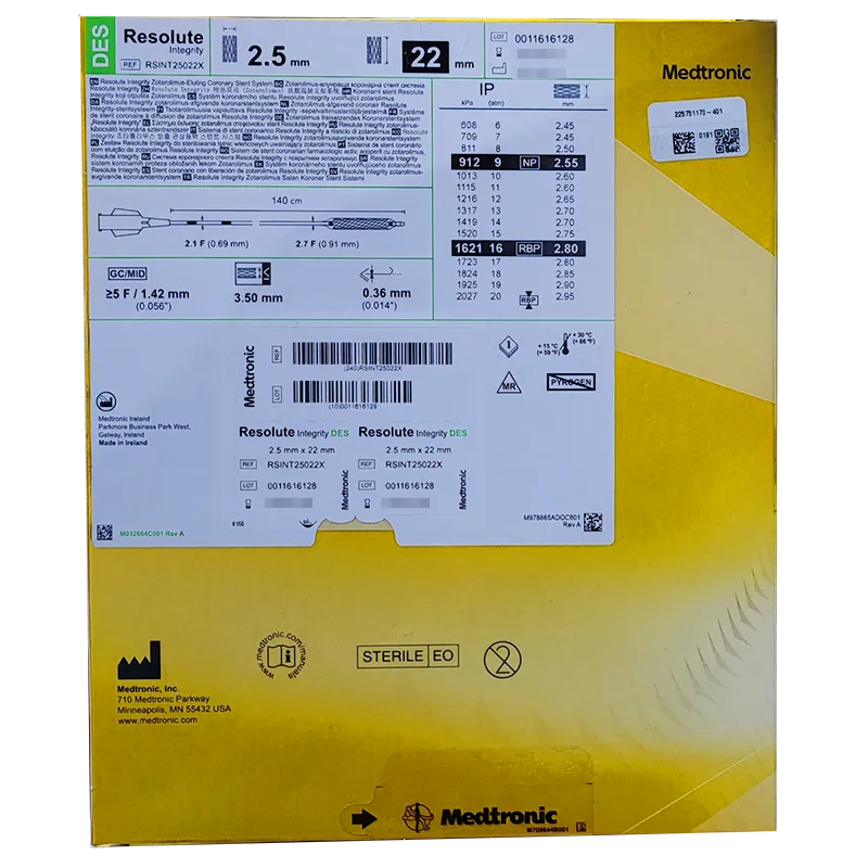 美敦力 药物洗脱冠脉支架系统 RSINT25022X