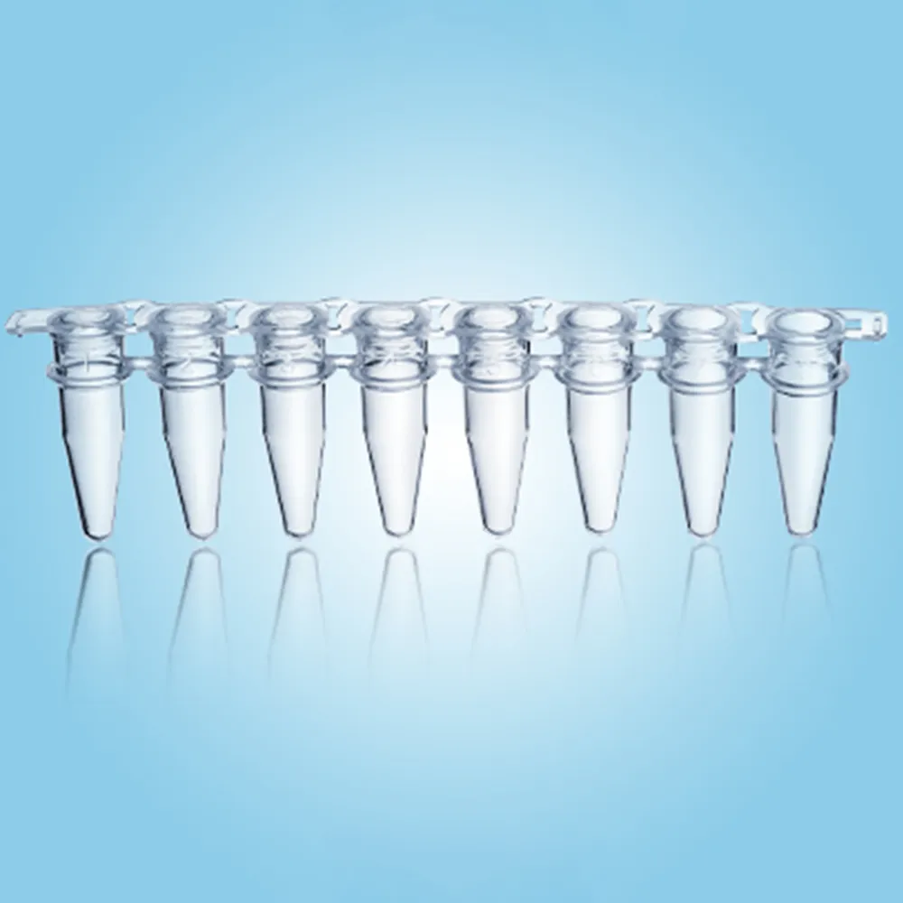  0.2mL PCR 8联管(含管盖) BSH76S1W 125套/盒,12盒/箱